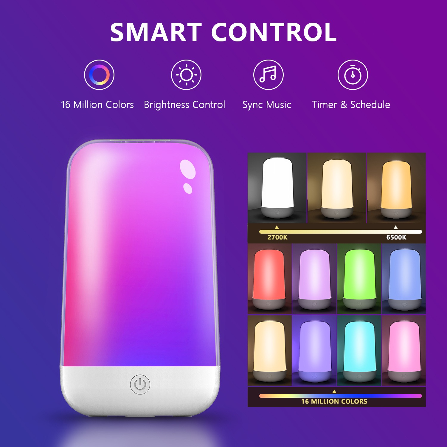 Rgb Desk Lamp Smart - Akıllı Dokunmatik Masa Lambası Uygulama ile