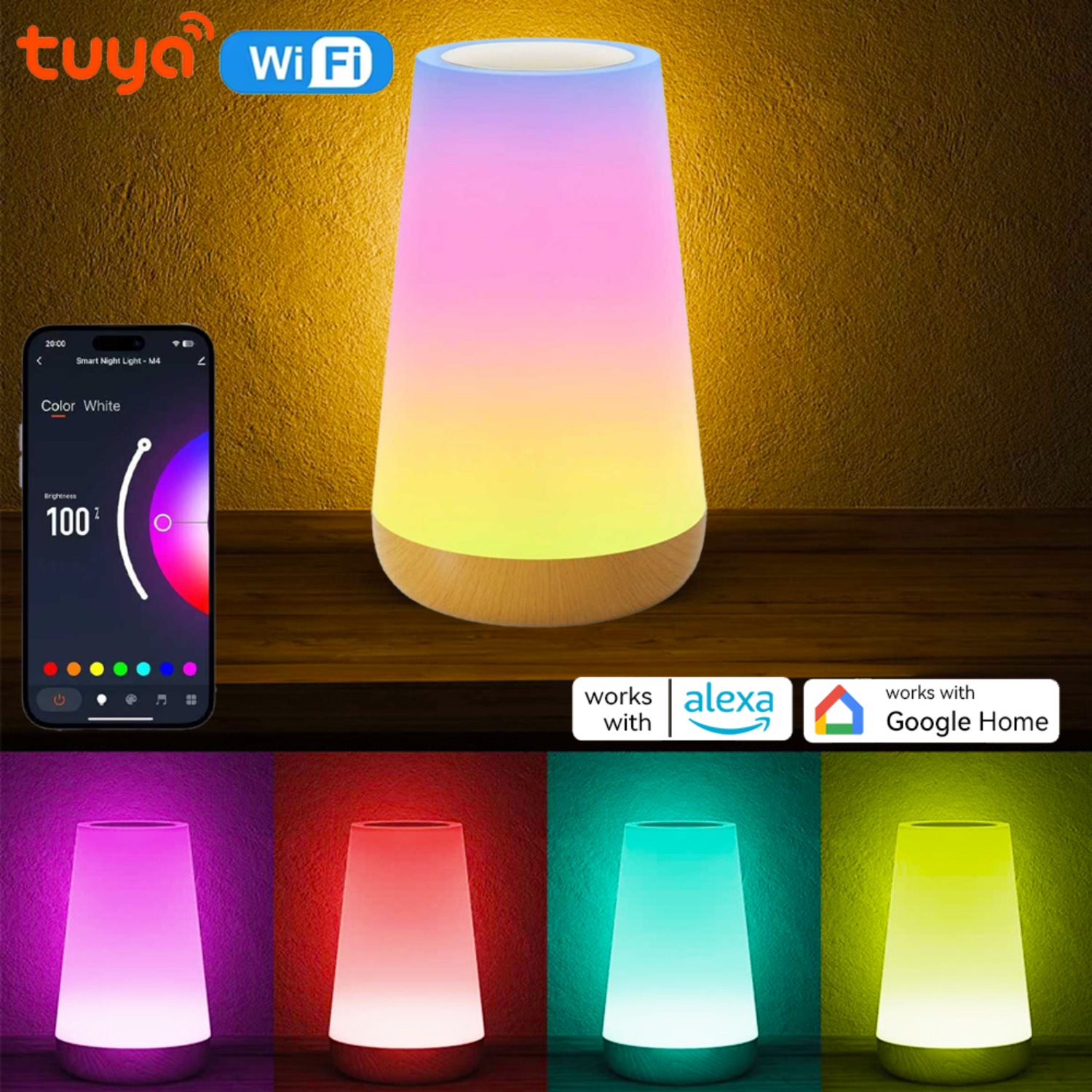 Rgb Desk Lamp Smart - USB Şarjlı Tuya WiFi Akıllı Masa