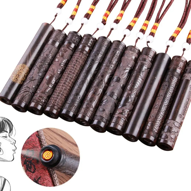 Cool Electronics Gadgets For Men - Yaratıcı Oyma Sandal Ağacı Elektronik Çakmak