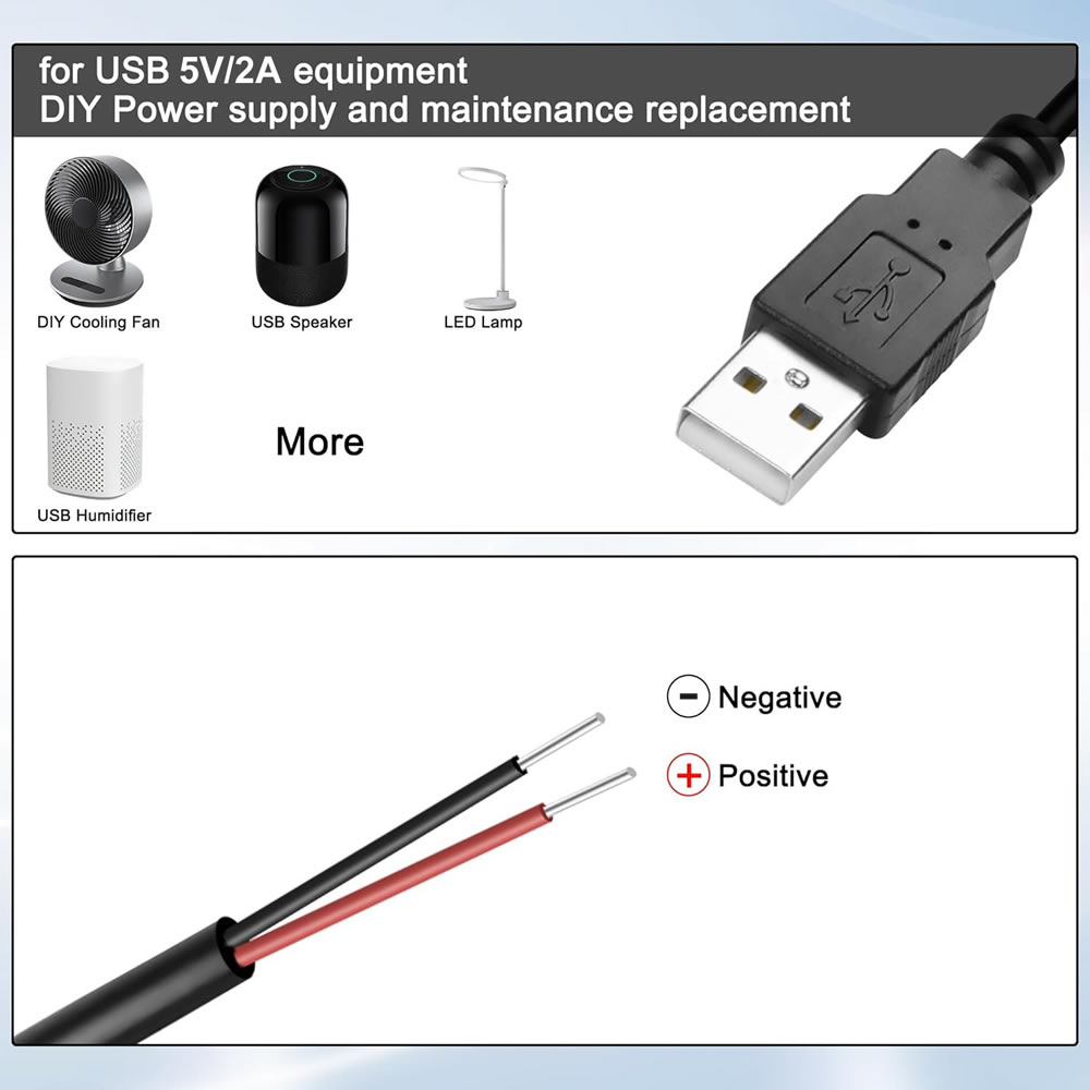 DC 2 Pin USB Güç Kablosu USB E - Electronics Repair Gadgets incelemesi ve fiyatı